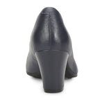 Sofft Lana Heeled Sandals for Women – Leather Lining and Upper – Microfiber Footbed – Closed Toe Style Sky Navy 8.5 M (B)