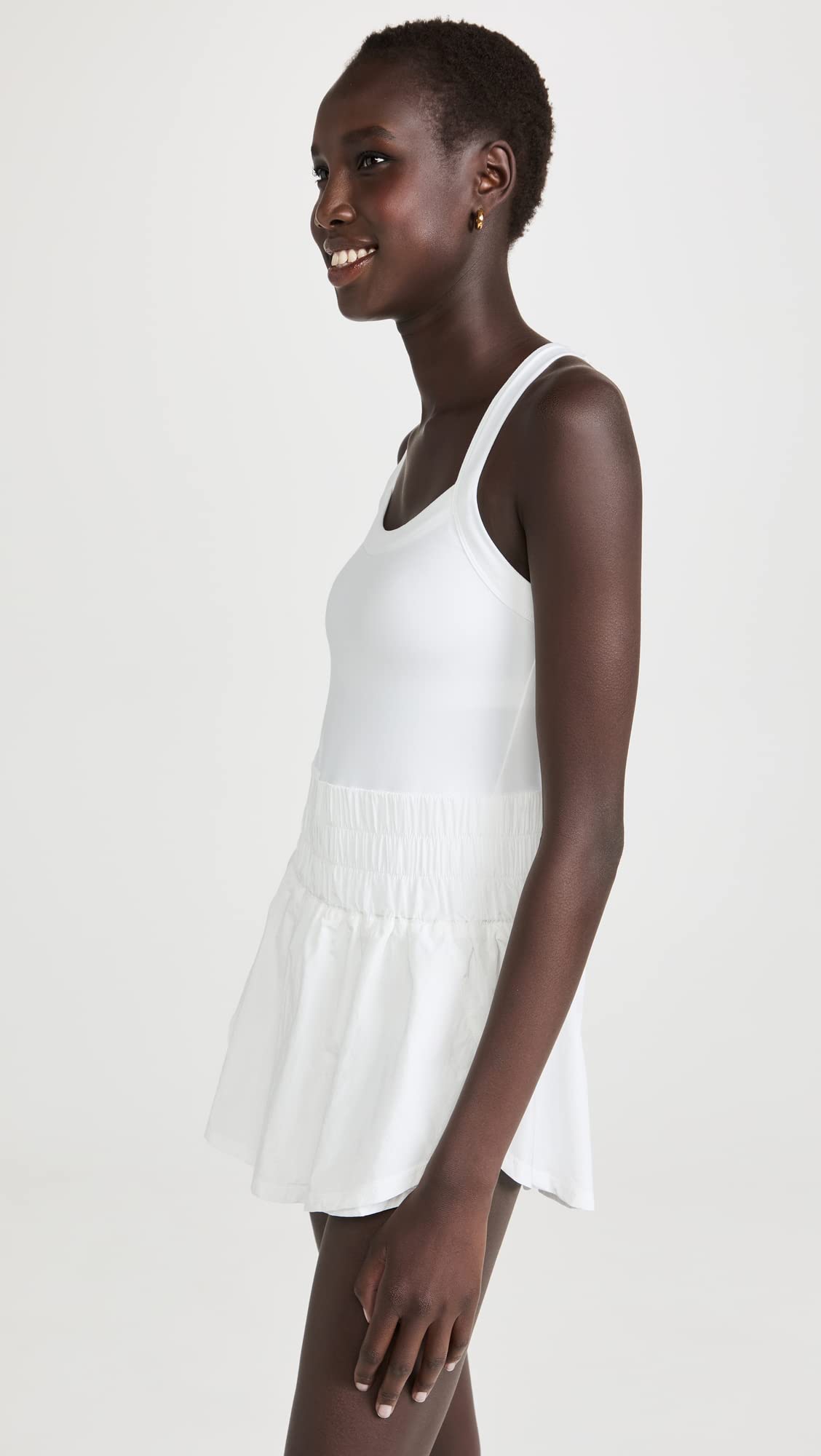 FP Movement by Free People Women's Way Home Skort Romper, White, M