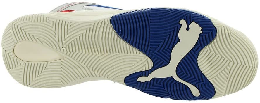 PUMA Rebound Future Evo Men's Basketball 9 D(M) US White-Surf The Web-High Risk Red-Grey