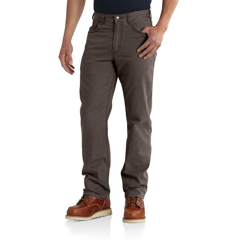 Carhartt Men's Rugged Flex Rigby Five Pocket Pant, Dark Coffee, 29 x 32