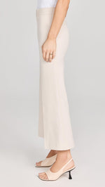 FRAME Women's Le Crop Palazzo Trousers, Bone, Off White, 10