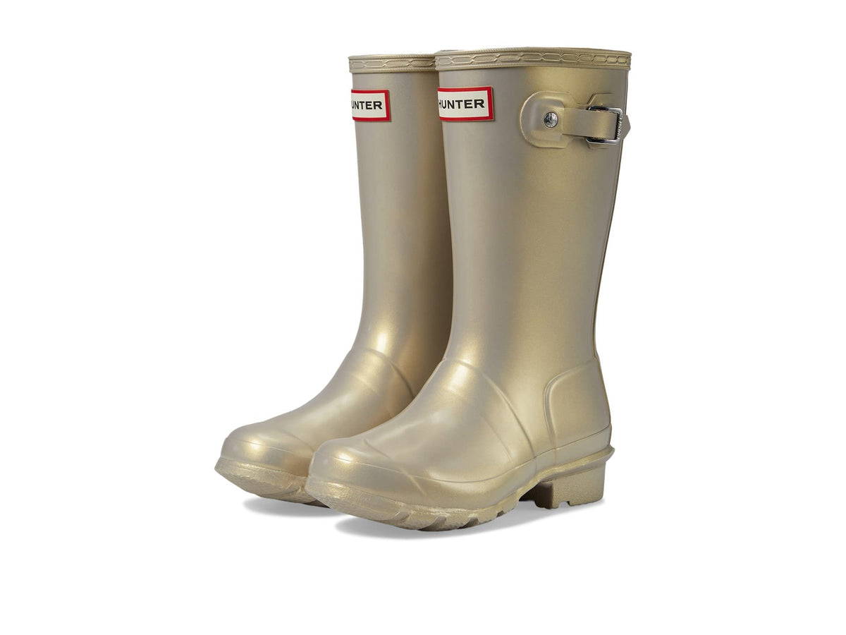Hunter Big Kids Original Nebula Rain Boot, Pale Gold, 4