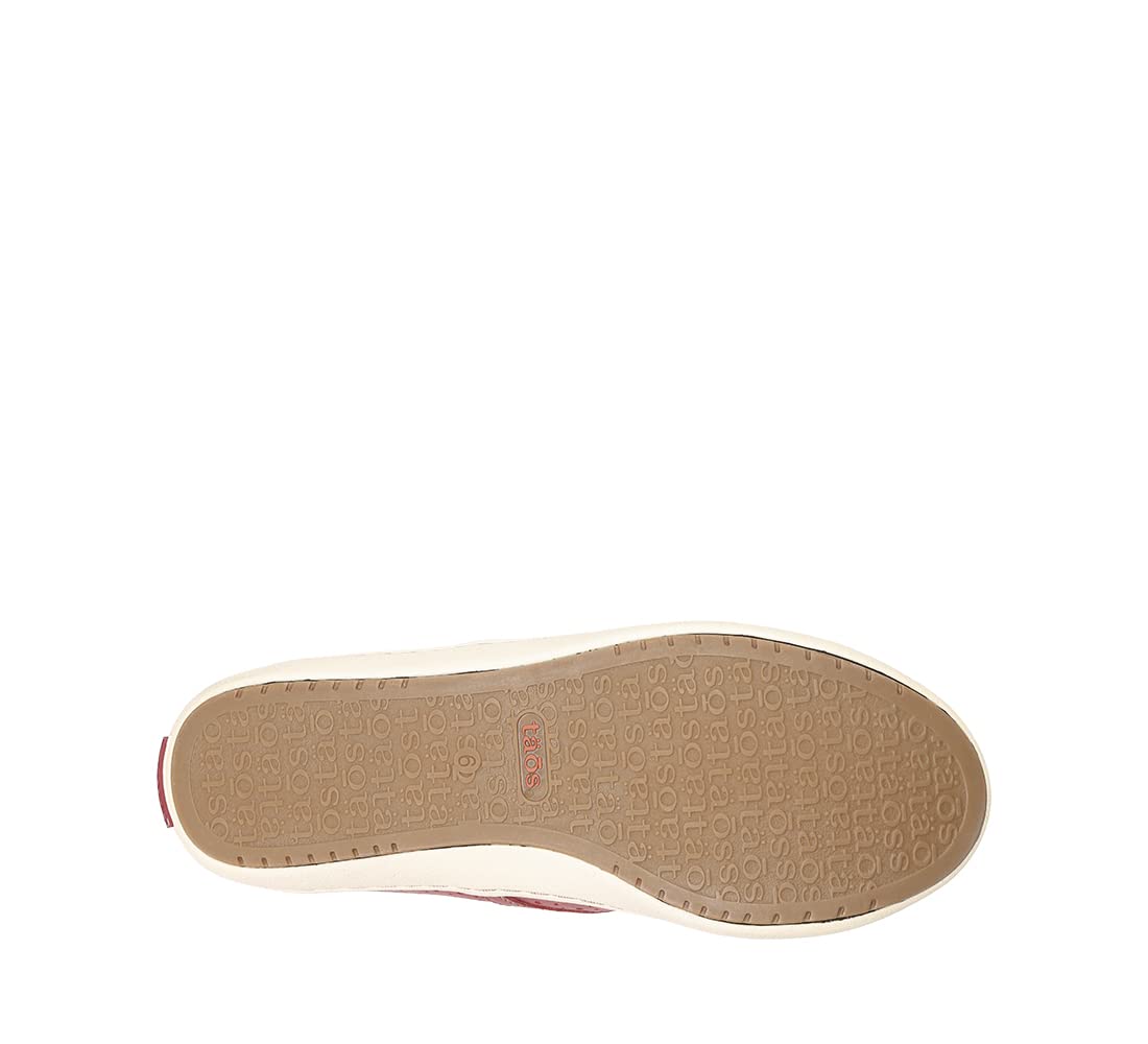 Taos Footwear Women's Court Warm Red Sneaker 6 M US