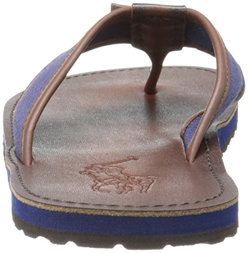 Polo Ralph Lauren Men's Sullivan Flip-Flop,Newport Navy/Dark Brown,13 D US