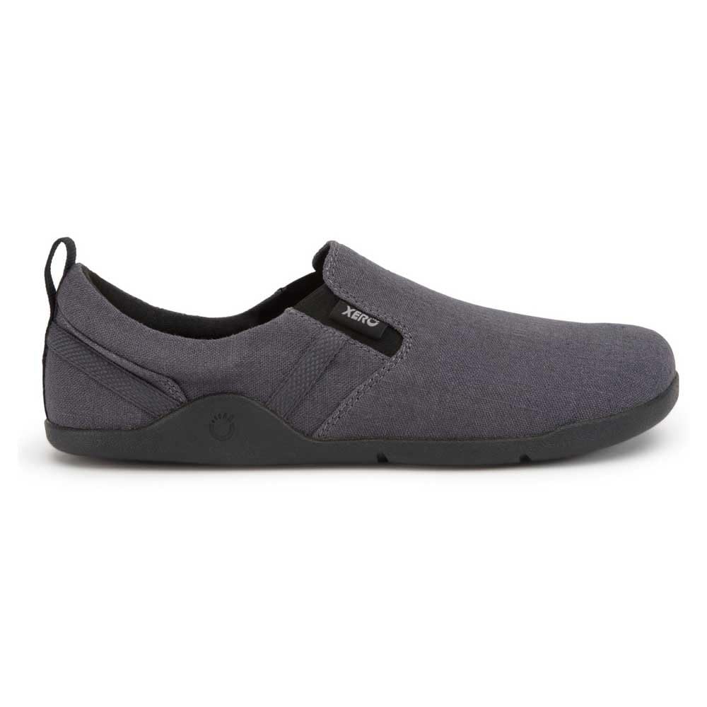 Xero Shoes Men's Aptos Hemp Canvas Barefoot Slip-Ons, Asphalt, 12.5