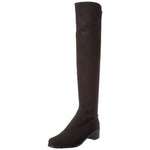 Stuart Weitzman Women's Reserve Knee High Boot Black Suede/Stretch Gabardine 10.5 N