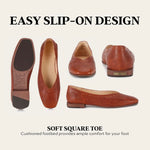 Frye Women's Claire Flat Shoe, Cognac - 8.5 M