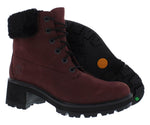 Timberland Women's Kinsley 6" Waterproof Boot, Burgundy Nubuck, 7.5