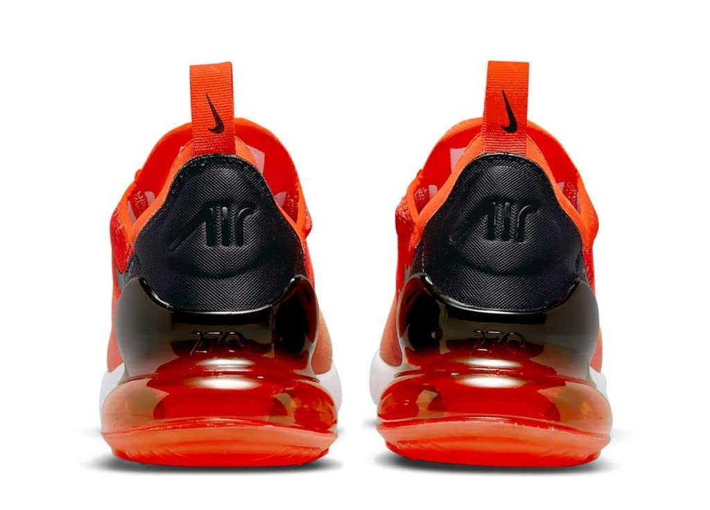 Nike Womens Air Max 270 Rush Orange/Black/Guava-Ice Size 8.5