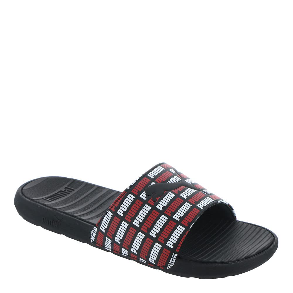 PUMA Cool Cat Echo Slide Mens Sandal 8 DM US BlackWhiteHigh Risk Red