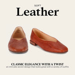 Frye Women's Claire Flat Shoe, Cognac - 8.5 M