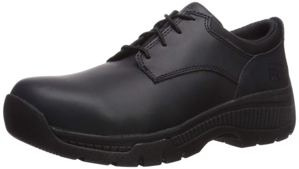 Timberland PRO Men's Valor Duty Soft Toe Oxford Military & Tactical Boot, Black Smooth Leather, 12