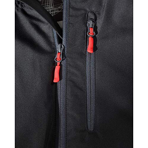 Helly Hansen Men's Crew Midlayer Fleece Lined Waterproof Windproof Rain Jacket, 990 Black, X-Large