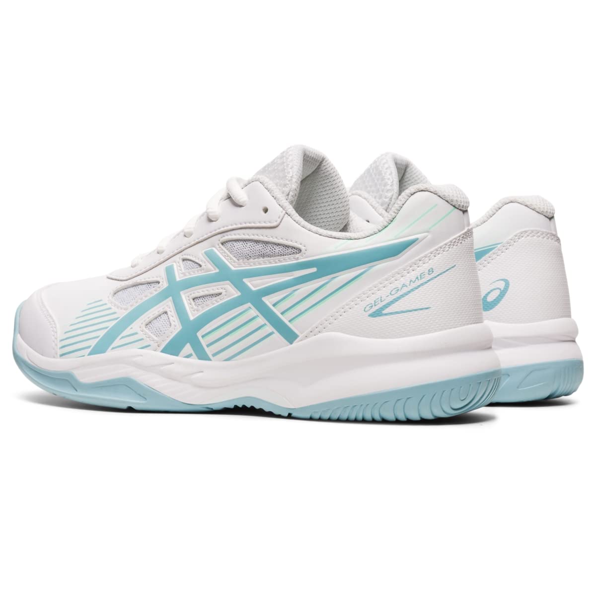 ASICS Gel-Game 8 GS (Little Kid/Big Kid) White/Smoke Blue 5.5 Big Kid M
