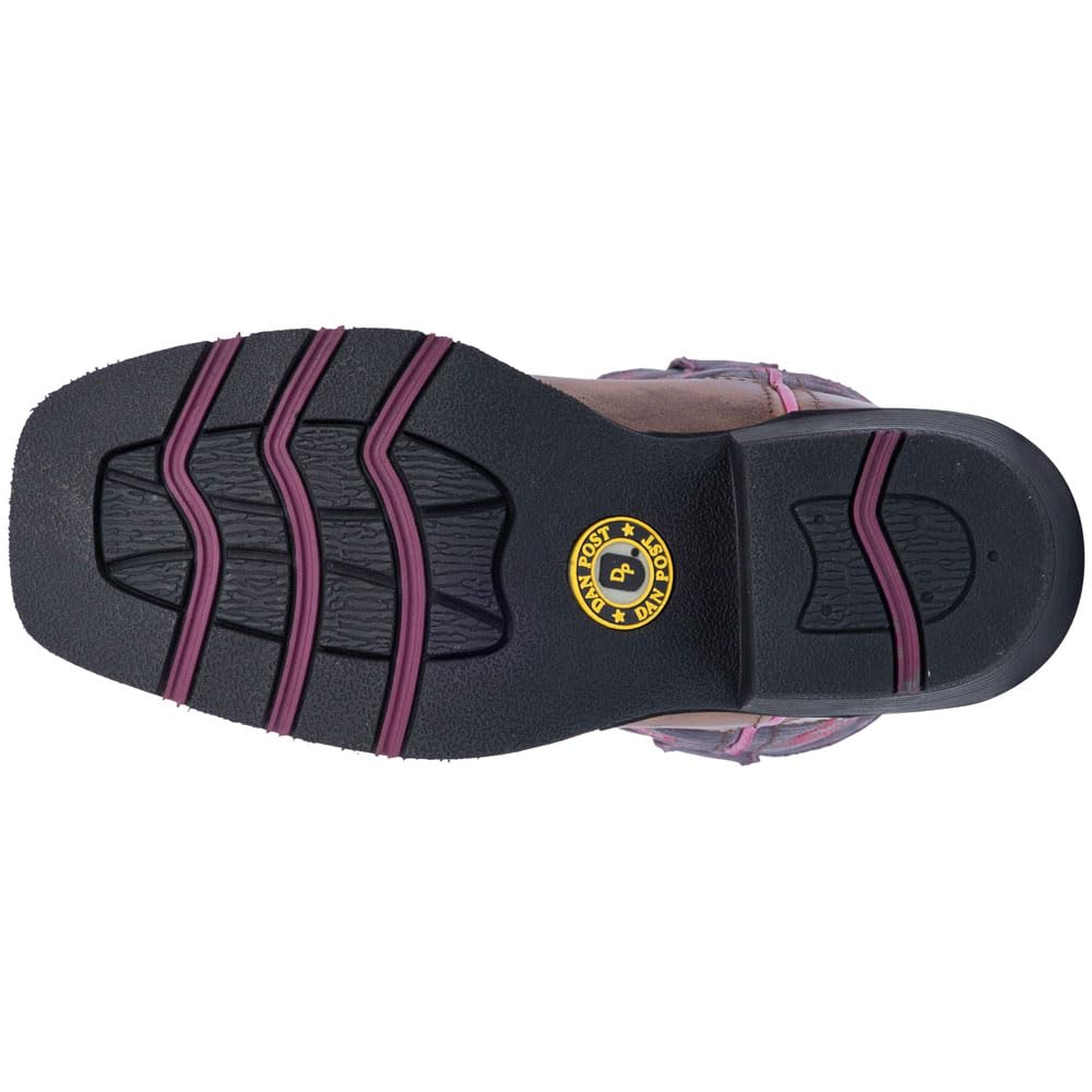 Dan Post Majesty (Toddler/Little Kid) Western Boot, Brown/Purple, 2 US Unisex