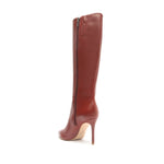 SCHUTZ Women's Mikki Up Boots 7.5 Red/Brown