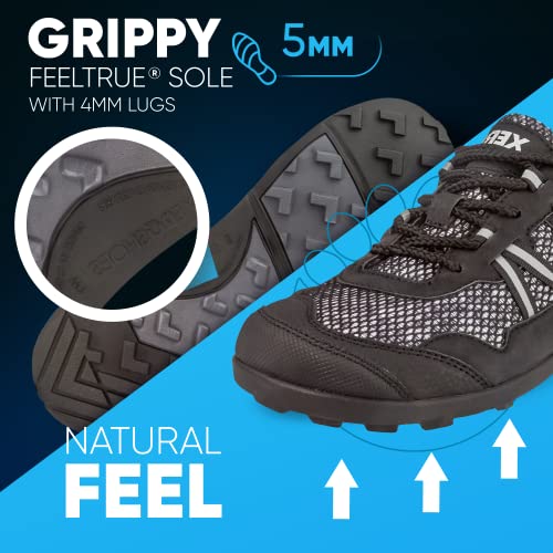 Xero Shoes TerraFlex Trail Running Hiking Shoe - Minimalist Zero-Drop Lightweight Barefoot-Inspired - Men, Black, 14 D(M) US