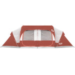 CAMPROS CP Tent 12 Person Camping Tents, 2 Room Weather Resistant Family Cabin Tent, 6 Large Mesh Windows, Double Layer, Divided Curtain for Separated Room, Portable with Carry Bag 12 Person Red