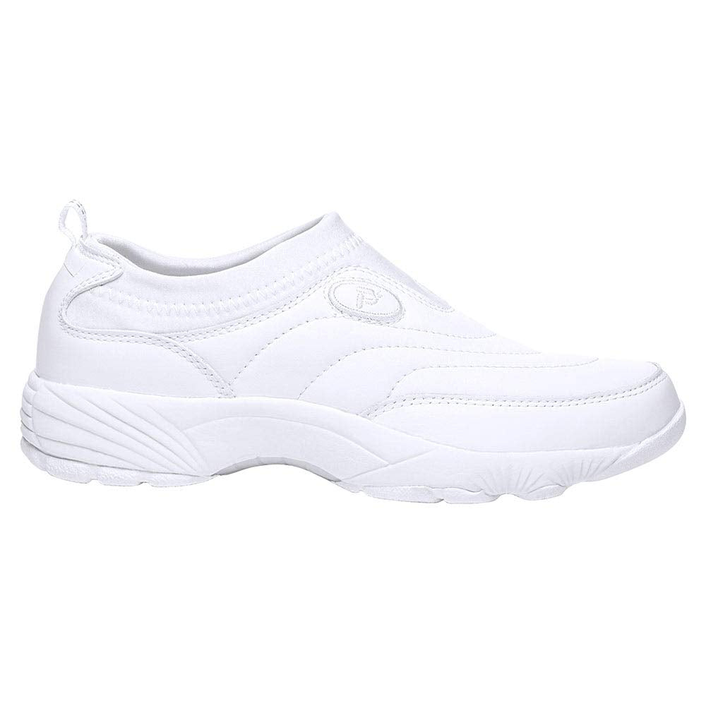 Propét Women W3851 Wash & Wear Slip-on II Slip Resistant Sneaker Walking Shoe, Sr White, 10.5 2X-Wide