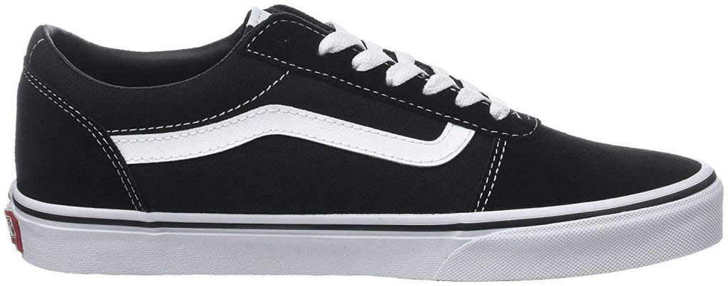 Vans Men's Ward Sneaker, Suede Canvas Black White, 16