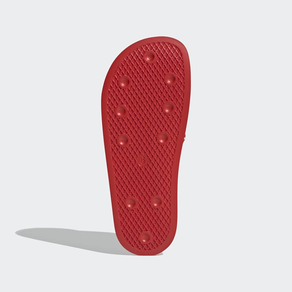 adidas Adilette Footwear White/Vivid Red/Footwear White 8 B (M)