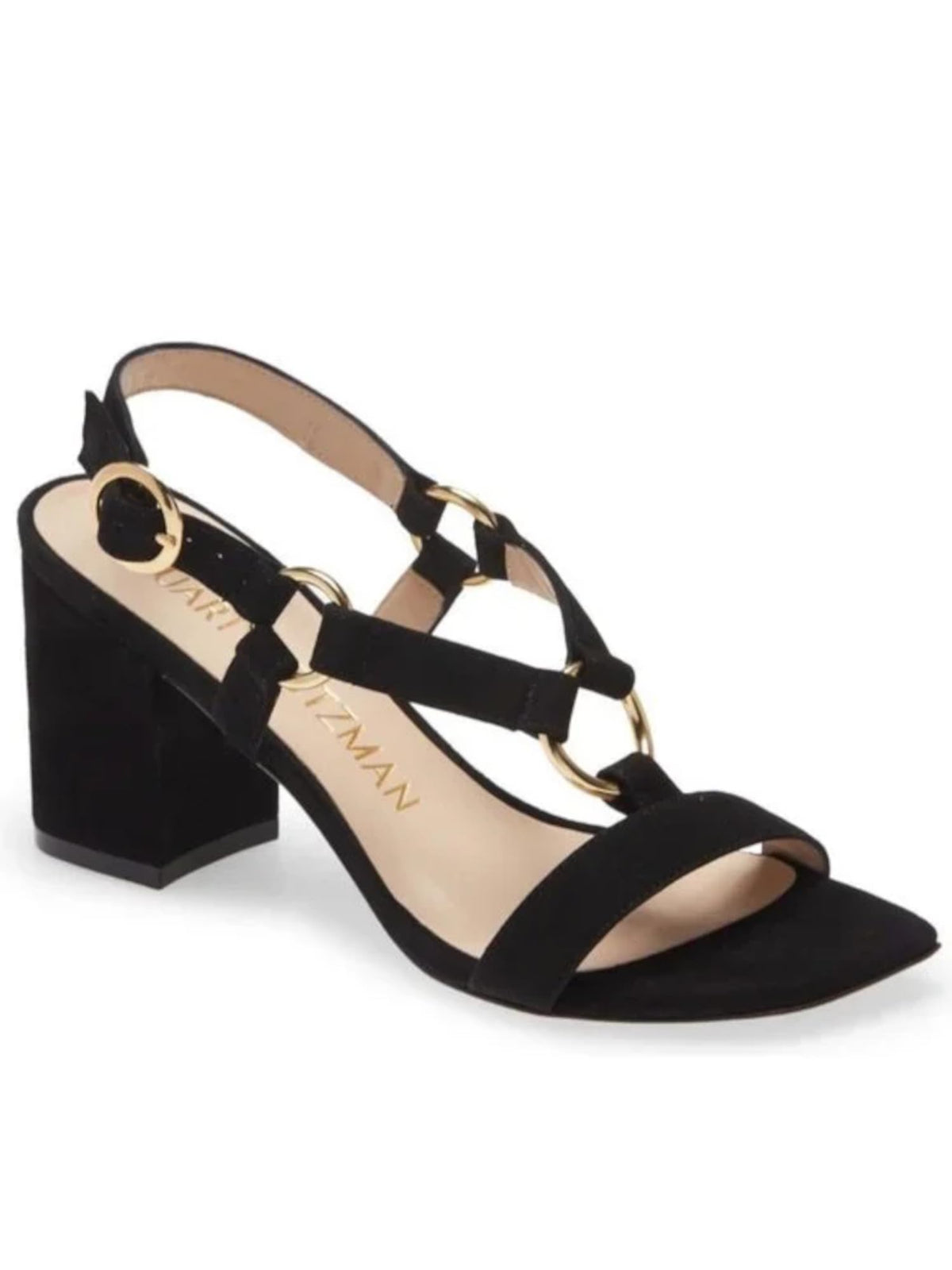 Stuart Weitzman Lalita 75 Blok Sandal Black 9.5 M