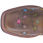 Dan Post Girls' Starlett Leather Boot Square Toe Brown 12 D