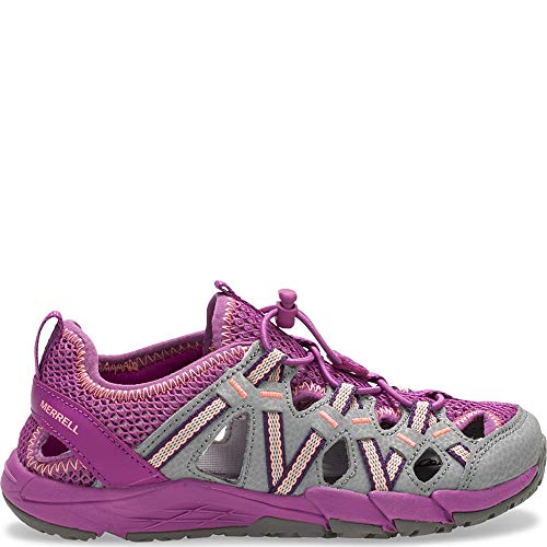 Merrell Kid's Unisex Hydro Choprock Sieve Sandal, Grey/Purple,10 Big Kid