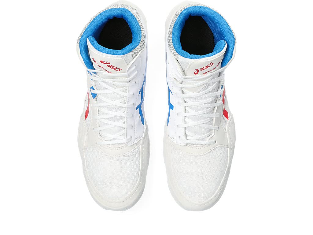 ASICS Men's Snapdown 3 Wrestling Shoes, 5.5, White/Classic RED