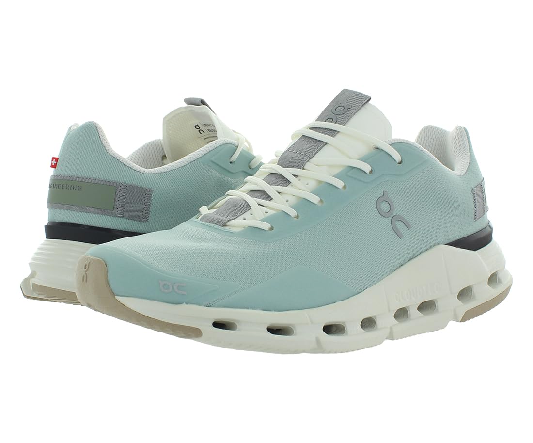 On Women's Cloudnova Form Sneakers Running Shoes (Mineral - Ivory, US Footwear Size System, Adult, Women, Numeric, Medium, 7.5)