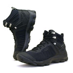 KEEN Men's Venture MID WP Hiking Boot, Black/Black, 9.5