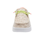 Hey Dude Women's Wendy Rise Leopard Neon Beige Size 8 | Women’s Shoes | Women’s Lace Up Loafers | Comfortable & Light-Weight