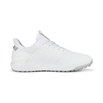PUMA Golf Men's Ignite Elevate Wide Golf Shoe, Puma White-Puma Silver, 12.5