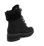 Timberland Women's Courmayeur Valley WP 6in with Shearling, Black Nubuck, 8.5 M US