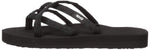 Teva Women's Olowahu Flip Flop Sandal (6 B(M) US/37 EUR, Mix B Black On Black)