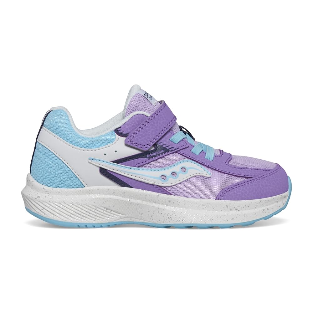 Saucony Cohesion KDZ A/C Sneakers (Little Big Kid), Purple/Blue, 3.5 US Unisex