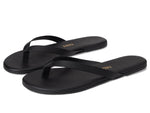 TKEES The Boyfriend - Sandals for Women - Rubber Outsole - Leather Upper - Slip-on Sandal - Leather Lining Black 8 B - Medium