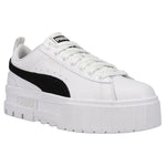 PUMA Girl's Mayze Leather (Big Kid) Puma White/Puma Black/Nimbus Cloud 5.5 Big Kid M