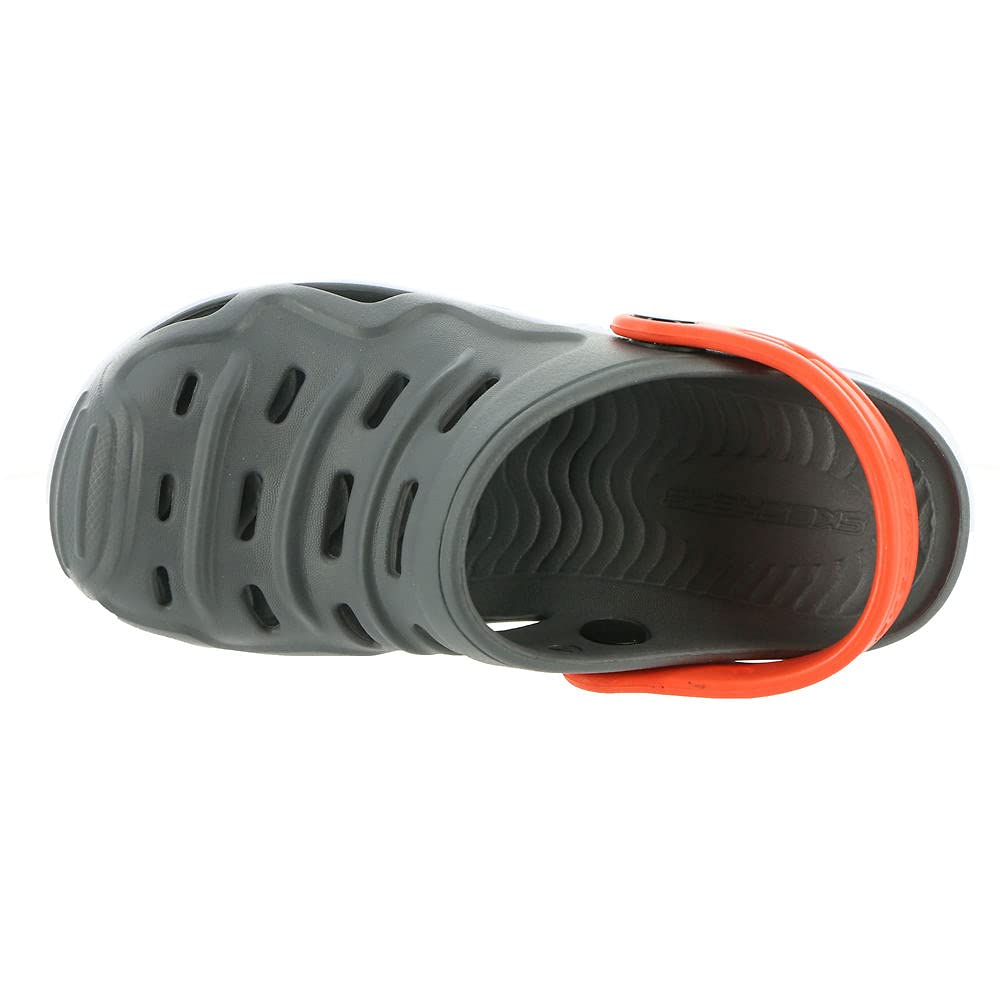 Skechers Boy's Foamies Hypno-Splash-Fusion Blast Sneaker 13 Little Kid Charcoal-orange