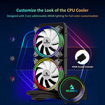 NexiGo CPU Liquid Cooler with Dual PWM Fans, 240mm Radiator, ARGB Lighting, 5V 3 Pin ARGB Header Extender, Computer Liquid Cooling System for AMD/Intel