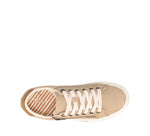 Taos Z Soul Women's Sneaker - Stylish Platform Sneaker with Removable Footbed, Arch Support, Cushioning, Lace-Up Adjustability, and Easy Access Zipper Tan/Golden Tan Distressed 7 (M) US