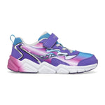 Saucony Flash Alternative Closure 3.0 Flexible, Teal/Purple/Chrome, 2 Wide US Unisex Little_Kid