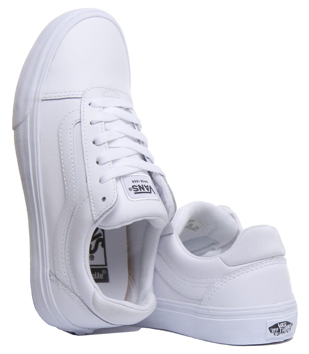 Vans Women's Ward Deluxe Sneaker, Tumble White White, 7