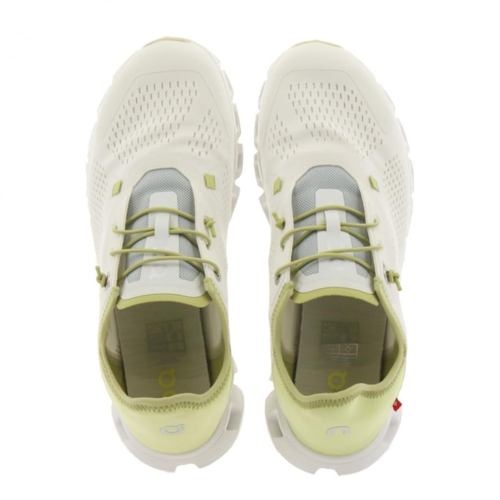 On Women's Cloud 5 Coast Running Shoes, Ivory/Acacia, 7.5 US
