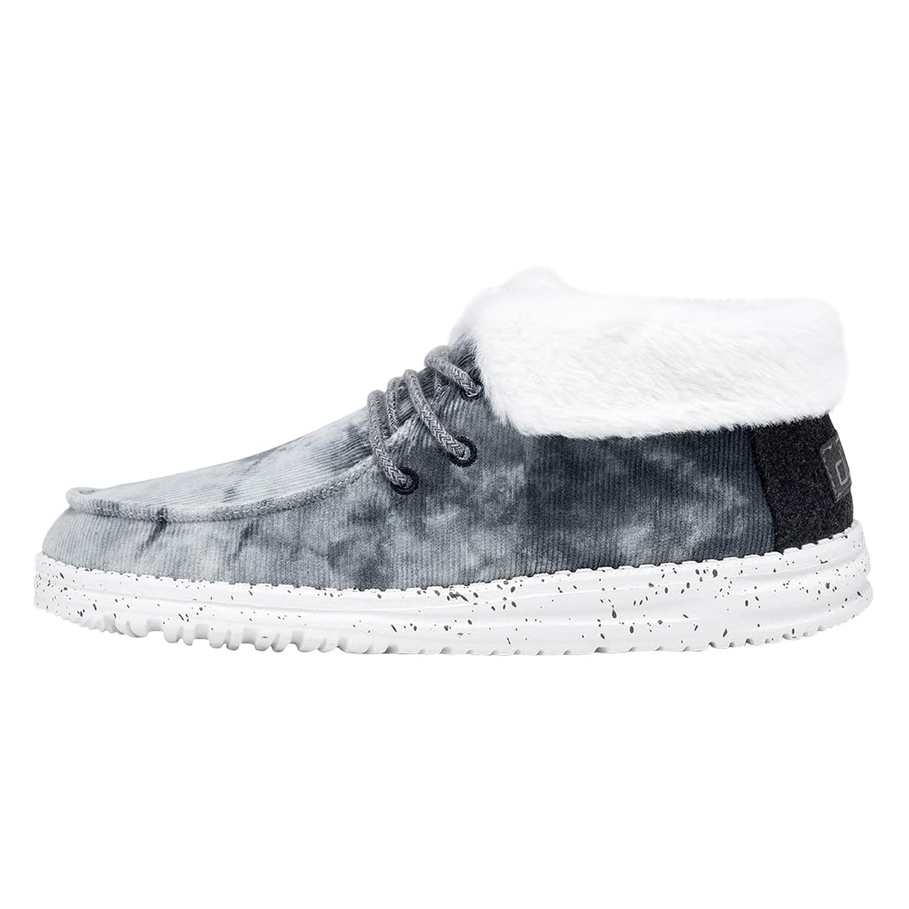 Hey Dude Women's Britt Grey Skies Size 9 | Women’s Shoes | Women’s Lace Up Boots | Comfortable & Light-Weight