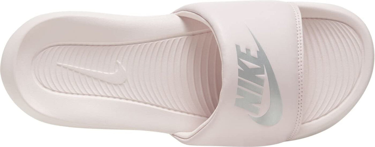 NIKE Women's Slipper 5.5 Barely Rose Metallic Silver Ba