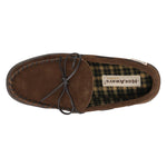 L.B. Evans mens Marion Moccassin slippers, Chocolate, 12 X-Wide US