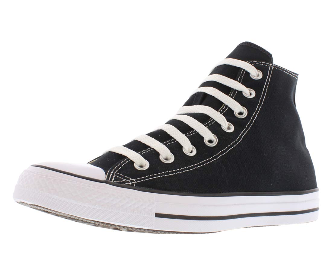Converse Women's High Top,Sneaker 11 Women/9 Men Black (White Sole)