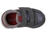Saucony Boy's Original Jazz Hook & Loop (Toddler/Little Kid) Grey/Dark Red 8 Toddler M
