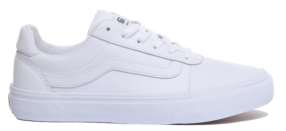 Vans Women's Ward Deluxe Sneaker, Tumble White White, 7